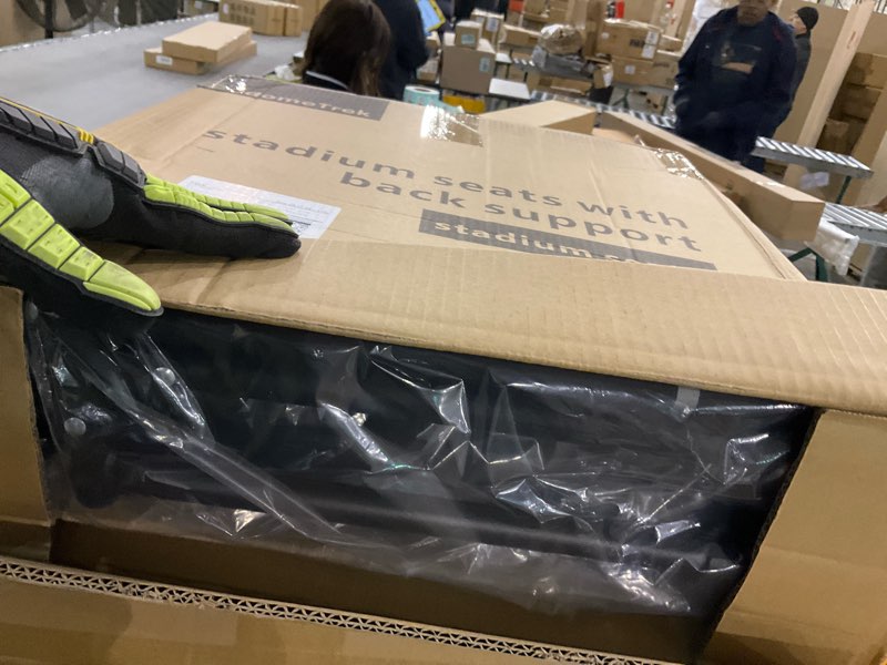 Condition photo showing Good Condition for Stadium Seats with Back Support, Bleacher Seat with Back and Cushion, 400lb Capacity, 2pcs