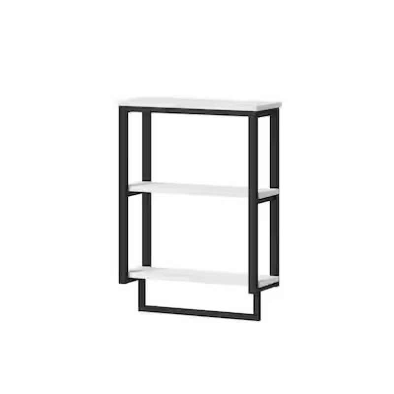 style selections matte black 3 -tier wall mount bathroom shelf ( 21-in x 25-in x 8-in )