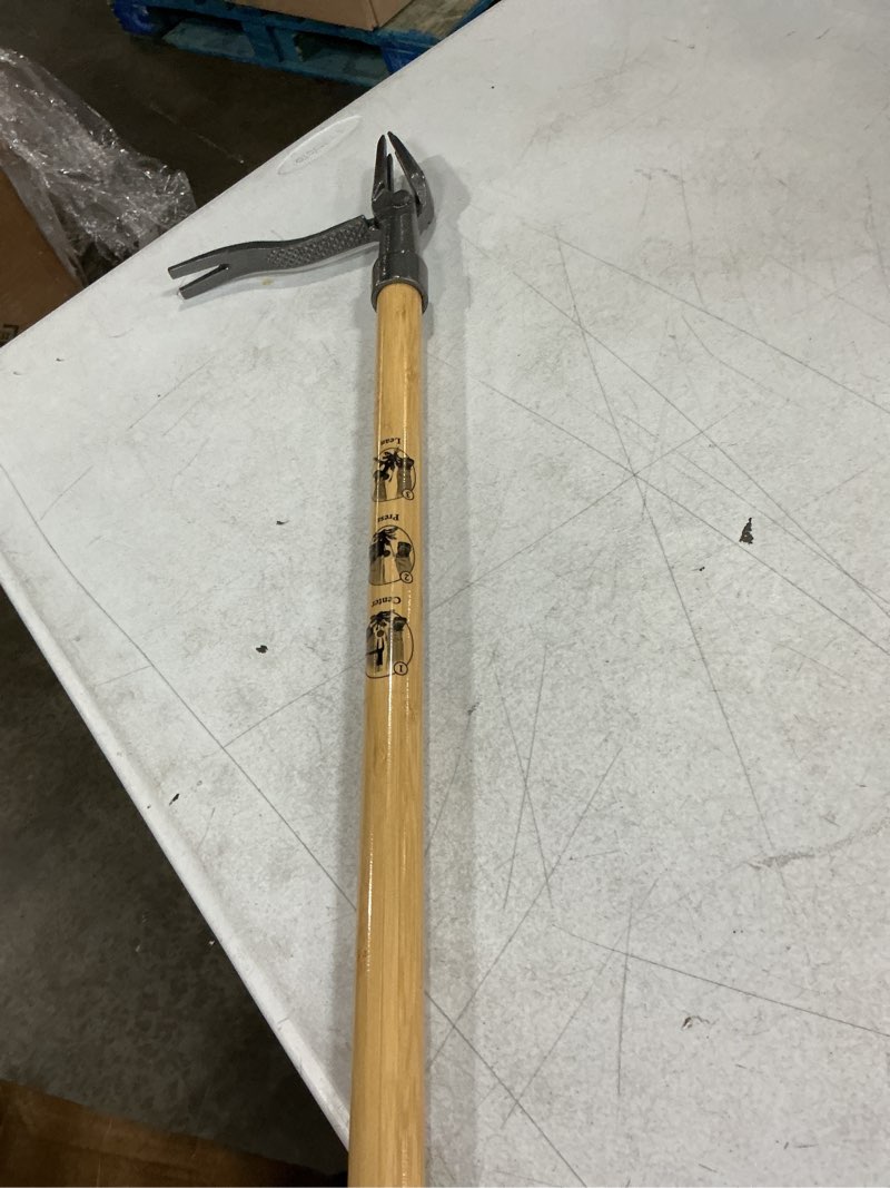 Condition photo showing Good Condition for grampa's weeder - the original stand up weed puller tool with long handle - made with real bamboo & 4-claw steel head design - easily remove weeds without bending, pulling, or kneeling.
