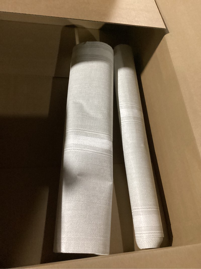 Condition photo showing As Is for Chesapeake 3115-12463 Linette Fabric Stripe Wallpaper , Light Grey Light Gray