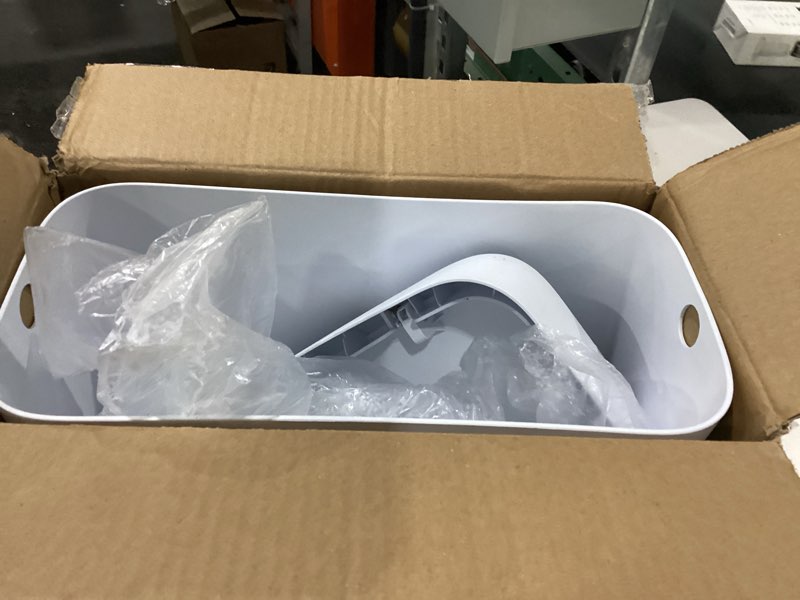 Condition photo showing New/Like New for MOPALL Small Bathroom Trash Can with Lid, 3.2 Gallon / 11.5 L Slim Plastic Garbage Bin with Pop-Up Lid, Mini Waste Basket Can Dog Proof for Kitchen, Bedroom, Office, Laundry, Toilet, Rv, White