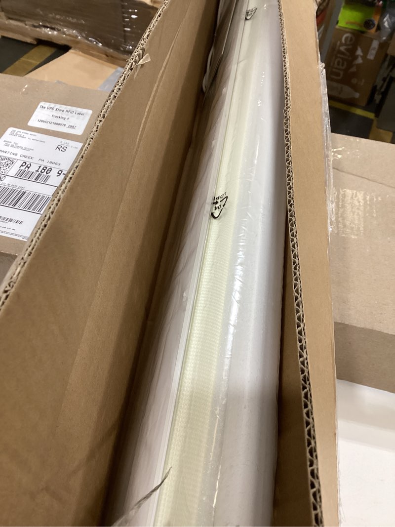 Condition photo showing New/Like New for allesin no drill motorized zebra shades with remote control, 50% light filtering smart blinds for apartments & rentals - compatible with alexa, automatic day/night adjustment (pearl white 34" wx72 h) pearl white 34"wx72"h