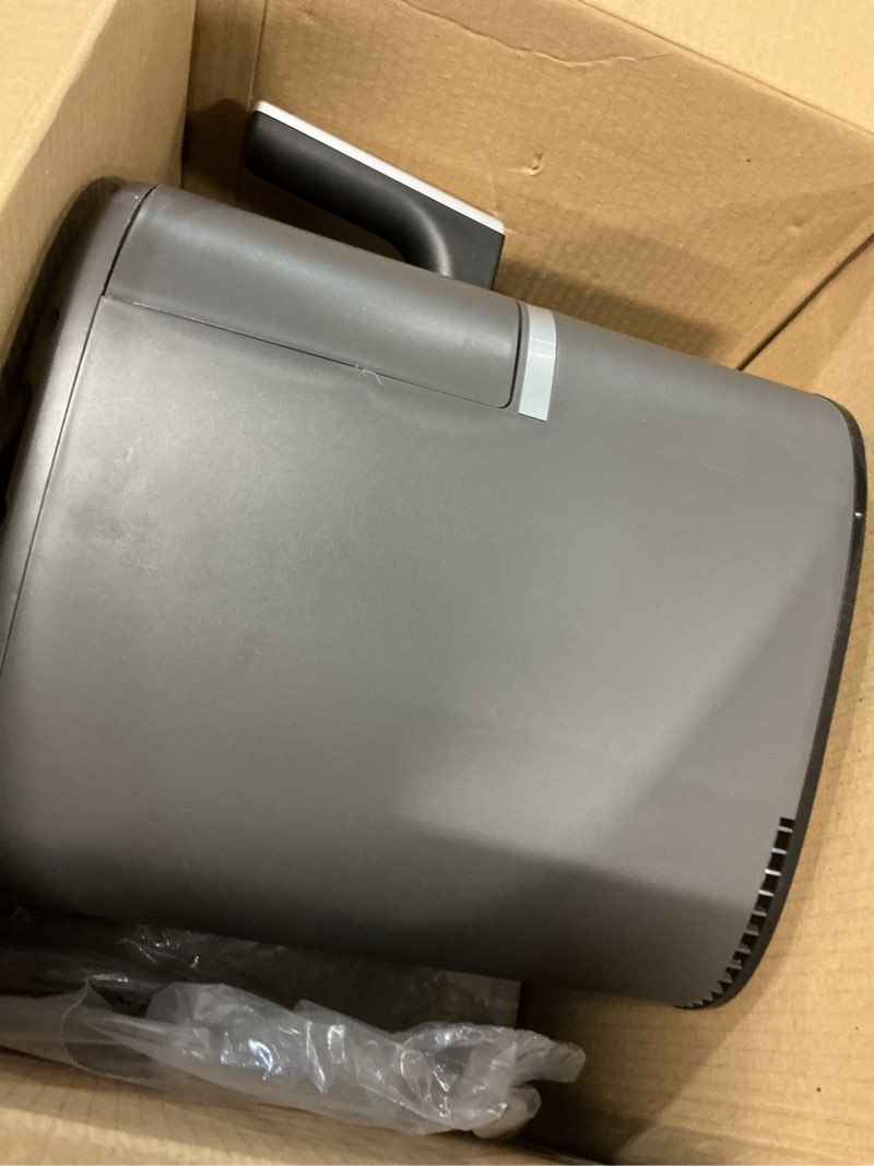 Condition photo showing As Is for chefman turbox 4-in-1 air fryer, 5-quart airfryer for extra crispy chicken, fries, wings, and more, air fry, bake, reheat, and frozen functions, digital touch controls, dishwasher safe - gray