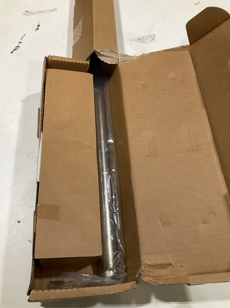 Condition photo showing Good Condition for ivilon drapery treatment window curtain rod - acrylic ball 1 inch pole. 28 to 48 inch. satin nickel 28" to 48" satin nickel