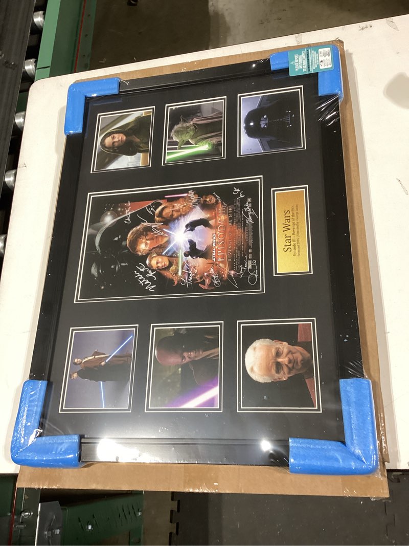 Condition photo showing New/Like New for HWC Trading Revenge of the Sith Star Wars Gifts Printed Signed Autograph Presentation Display Montage for Movie Memorabilia Fans - A2 Framed