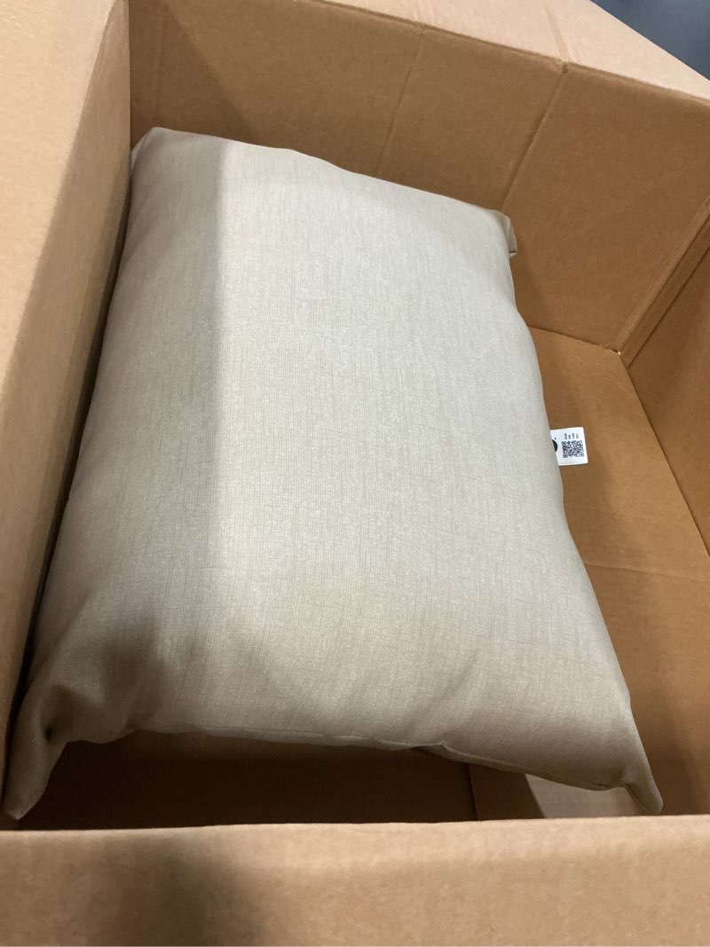 Condition photo showing Good Condition for arden outdoor cushion pillow back, 23 x 17, rain-proof, fade resistant tan leala 17 x 23 tan leala 1