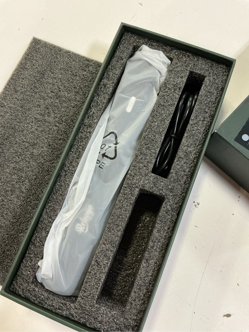 Condition photo showing Good Condition for beard straightener for men, portable cordless heated hair & beard straightening brush with anti-scald & ionic technology, 3 temperature setting comb for home travel