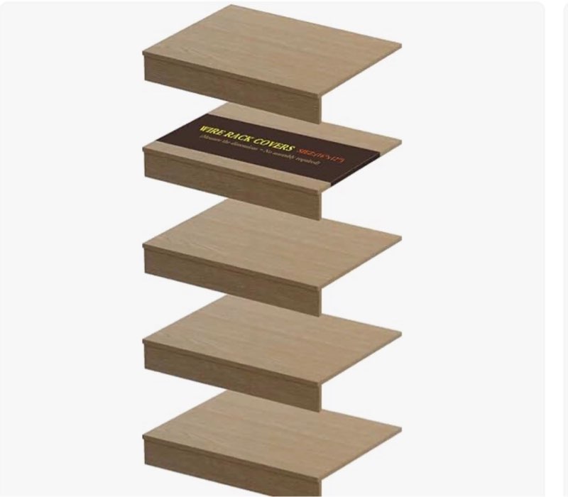 wire shelf covers, 5pcs 16"x12" inch shelf covers for wire shelving, 0.39 inch thick (not wood), moisture resistant wires rack cover with no installation for pantry, closet, kitchen 12"w x 16"l