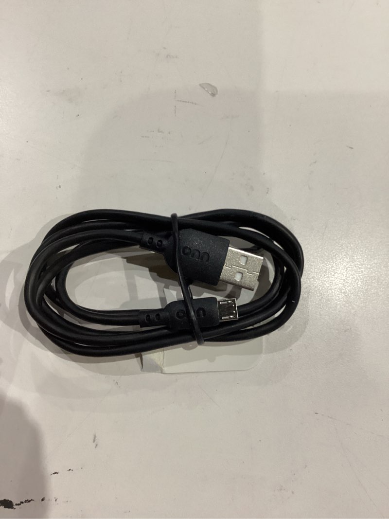 Condition photo showing As Is for onn 3ft micro-usb to usb charging cable, black