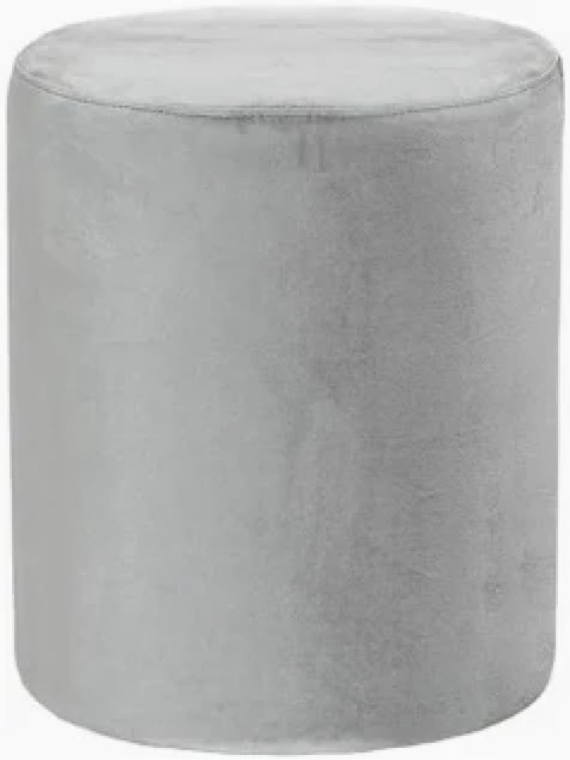 Get Set Style Modern Round Ottoman with Soft Padded Seat, Multifunctional Vanity Stool for Makeup, U