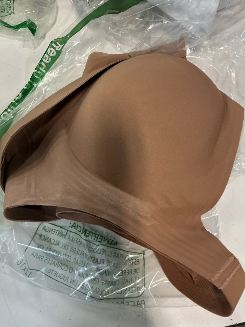 Condition photo showing As Is for letsjoli bras for women supportive wireless push up bra full coverage no underwire seamless plus size for older women x-large coffee