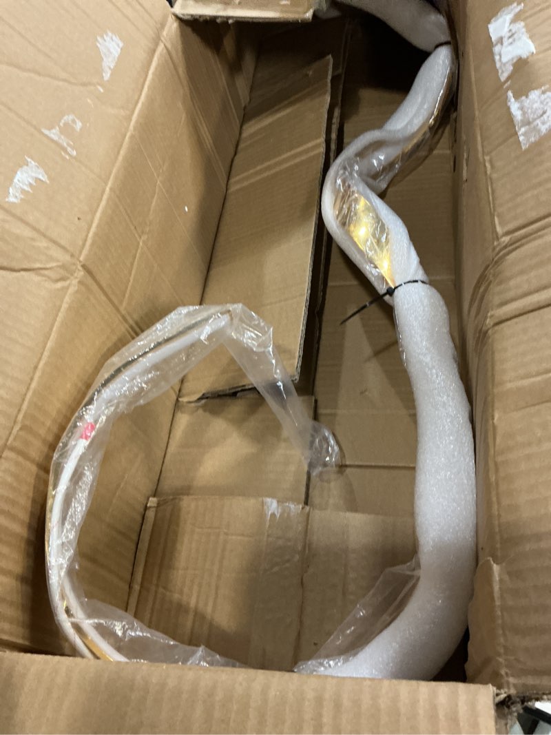 Condition photo showing Good Condition for 3 Color Temperature LED 60W 59inches Golden Electroplated Floor Lamp with Remote Control for Living Room,Bedroom,Office Lighting.(Gold)