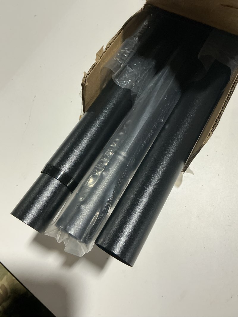 Condition photo showing Good Condition for Tension Curtain Rod 43-124 Inches Extra Long Black Heavy Duty Tension Rods Adjustable Curtain Rod No Drilling Spring Loaded Tension Rod for Windows Patio Hold Up Blackout Curtains and Non Slip 43 to 124 inches Black