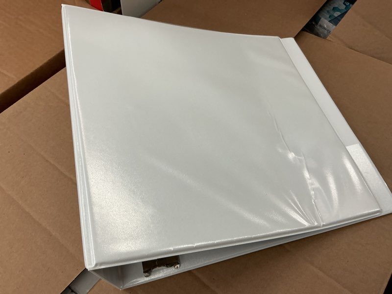 Condition photo showing Good Condition for just basics basic view 3-ring binder, 4" d-rings, white