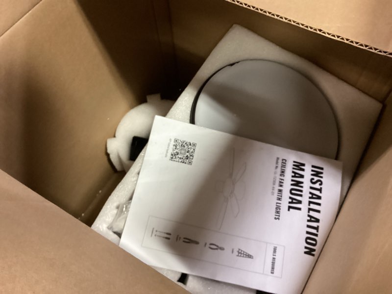 Ceiling Fans with Lights, 44" Low Profile Ceiling Fan with Light Remote Control, 6 Speed 35dB Ultra 