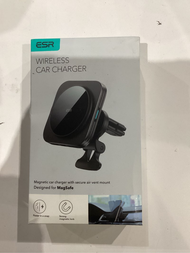 Condition photo showing Good Condition for ESR for MagSafe Car Mount Charger,15W Magnetic Wireless Car Charger, for MagSafe Car Charging, Air Vent Dashboard Phone Holder Mount for iPhone Air 17 Pro Max 16 15 14 13 12, Galaxy S25, Fast Charging MagSafe 15W - Standard