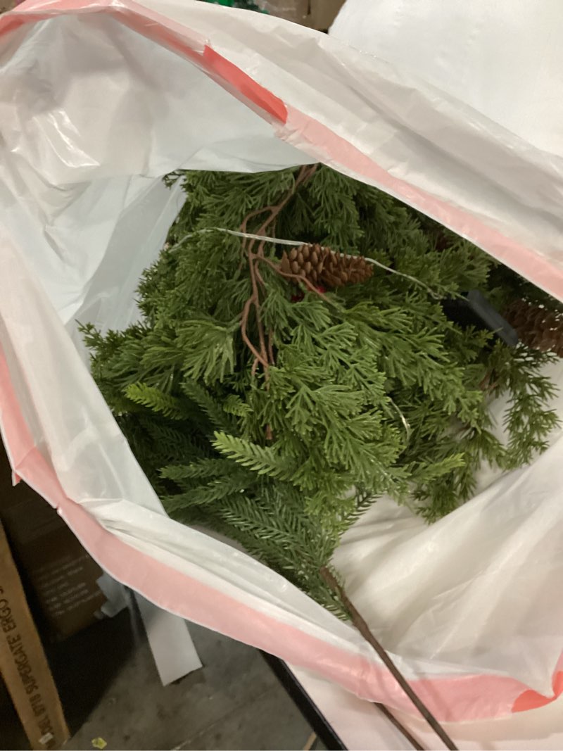 Condition photo showing item condition for Draping Real Touch Norfolk Pine Garland Cascading Winter Greenery Christmas Decor