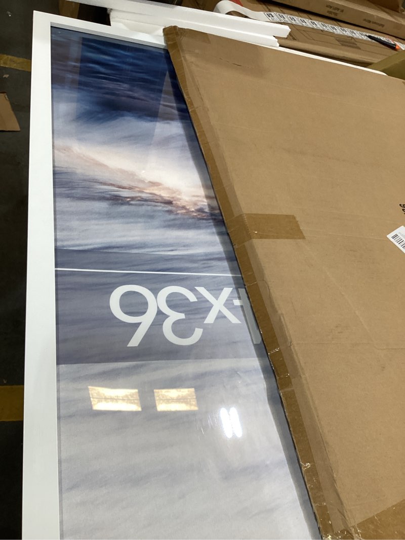 Condition photo showing As Is for a4 picture frame white, classic poster frame for 11.7 by 8.3 photos, horizontal or vertical wall mounting, 1 pack white a4