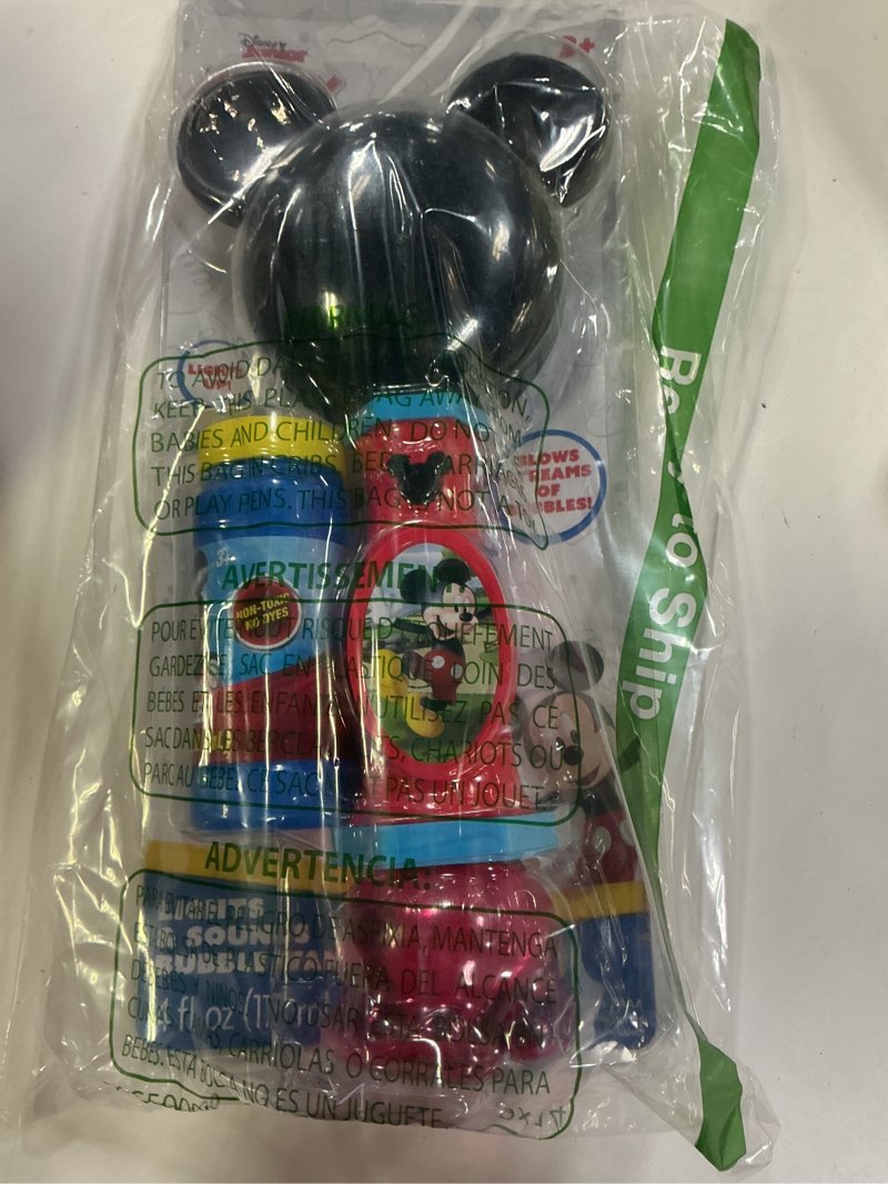 Condition photo showing Good Condition for Little Kids Disney Mickey Mouse Light and Sound Musical Bubble Wand, Includes Bubble Solution, Multi (20511)