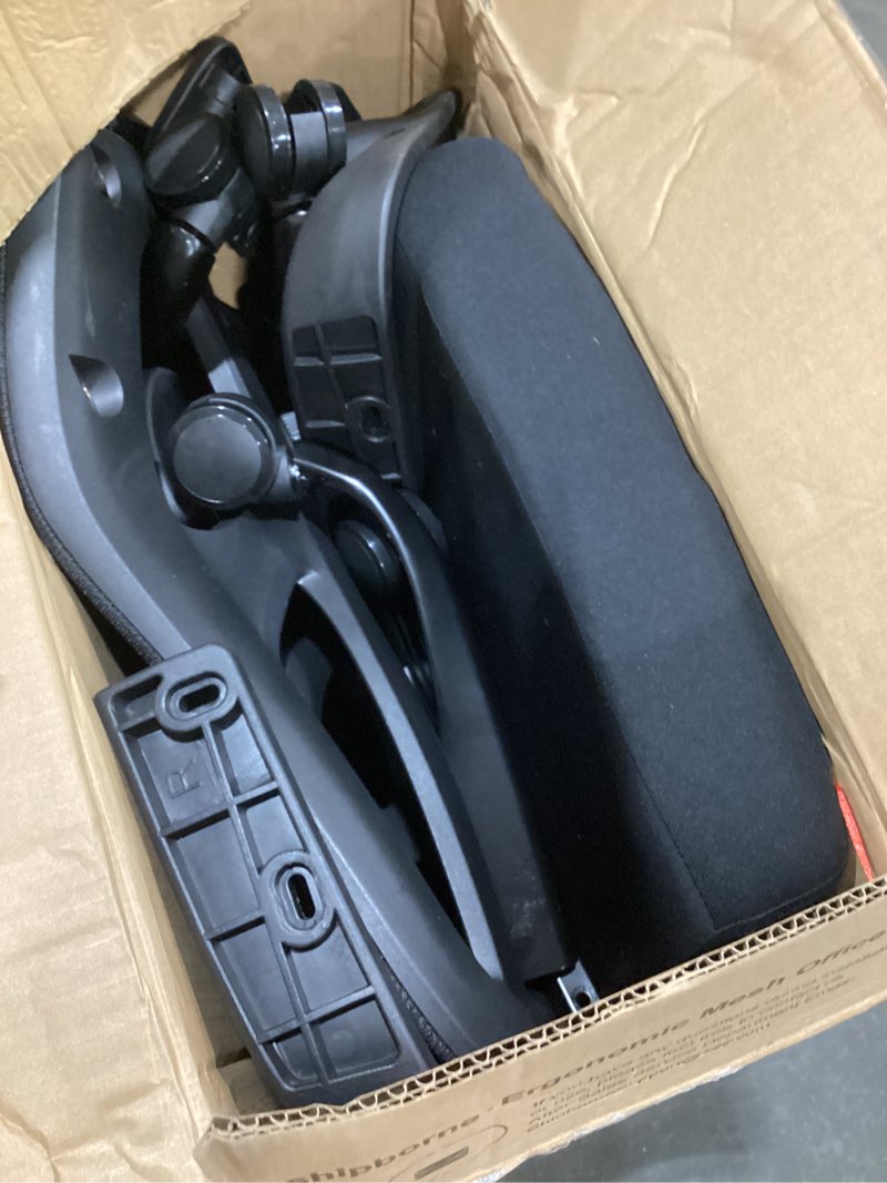 Condition photo showing As Is for shipborne office chair ergonomic office chair with lumbar support, head support, rocking function, f