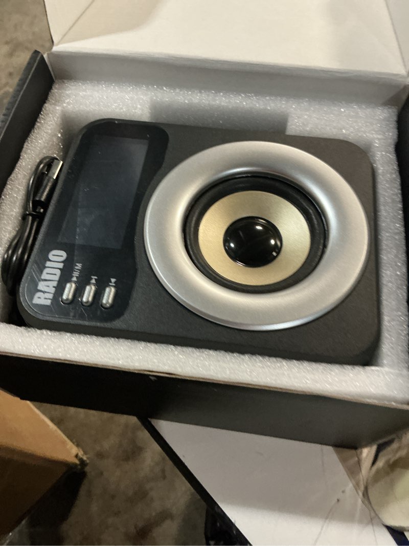 Condition photo showing Good Condition for radio portable am fm wb sw,bluetooth digital radios built-in 4000mah rechargeable battery/dc d*3 cell battery operated,10w speaker,tt/usb playback,lcd display weather alert for home outdoor emergency black