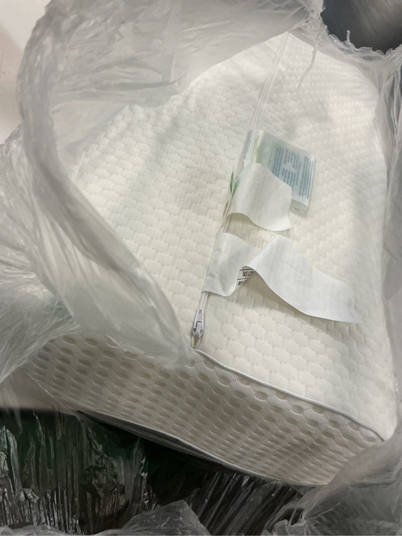 Condition photo showing Good Condition for uttu cervical pillow for neck strain relief, memory foam neck pillow for sleeping, adjustable orthopedic sandwich pillow, contour cooling for side back stomach sleeper, queen(23.6"×14"×5.2"/4.5") queen size