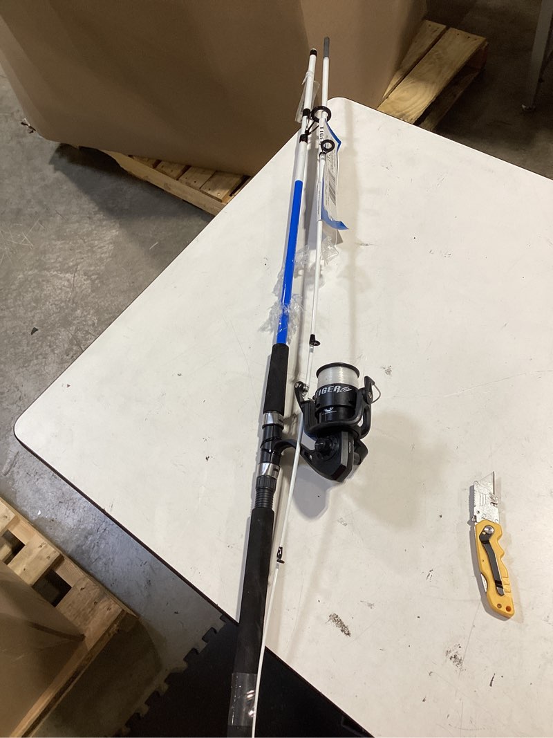 Condition photo showing As Is for shakespeare tiger spinning fishing combo, 7' medium rod, 5000 size reel
