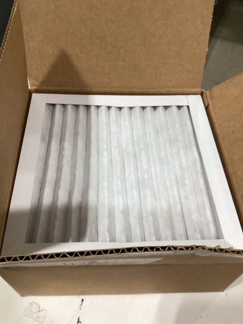 Condition photo showing Good Condition for amazon basics 12x12x1 air filter 6 pack, merv 8 ac furnace filters (actual size: 11.75" x 11.75" x 0.75") 12x12x1 merv 8