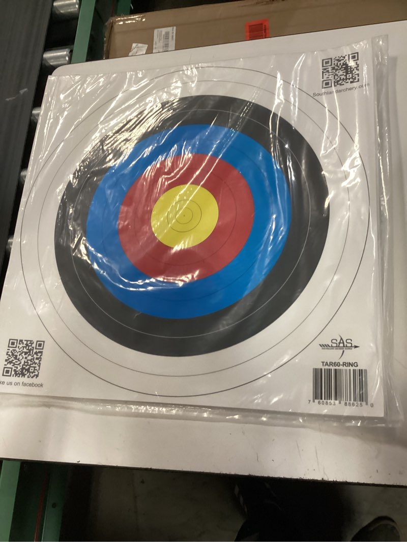Condition photo showing New/Like New for sas paper target face for bow shooting range gun rifle practice compound recurve competition 24/pack 60cm/approx. 24" (10-ring)