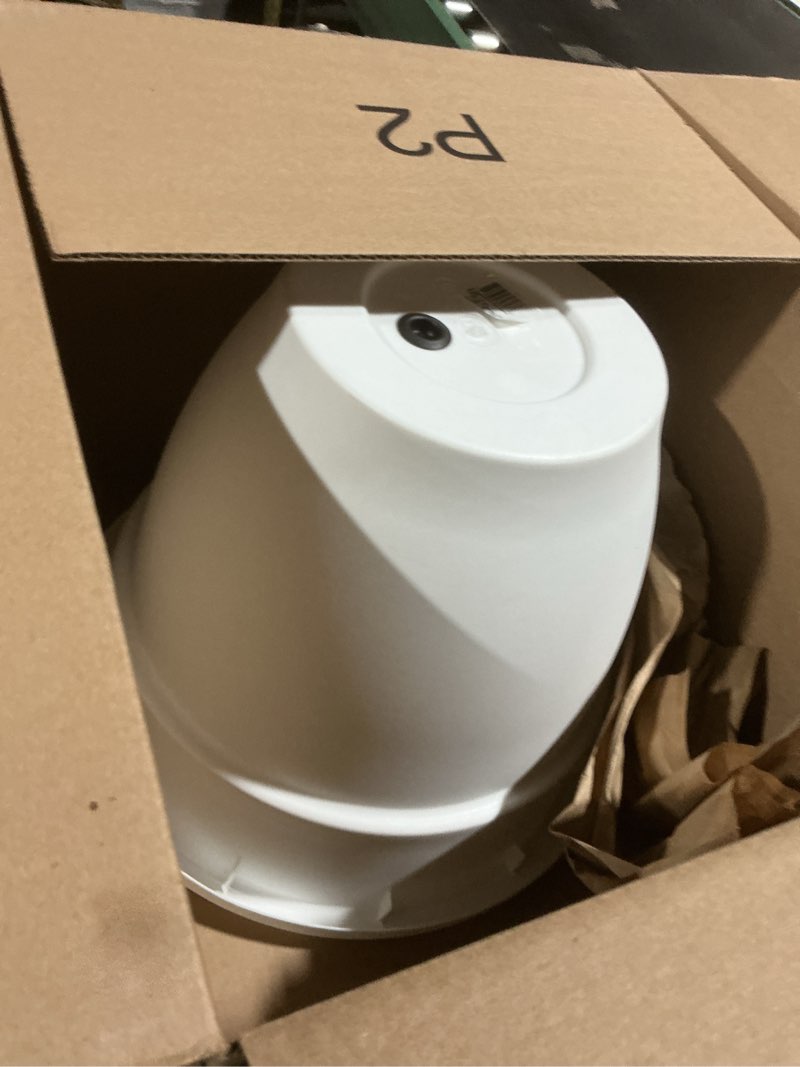 Condition photo showing As Is for The HC Companies Caribbean Planter Pot - Outdoor & Indoor Plant Pot with Drainage Hole & Plug - Rolled Rim Plastic Pots for Plants & Flowers - Decorative Plant Pot (16" White, Pack of 1) White 16" Pack of 1