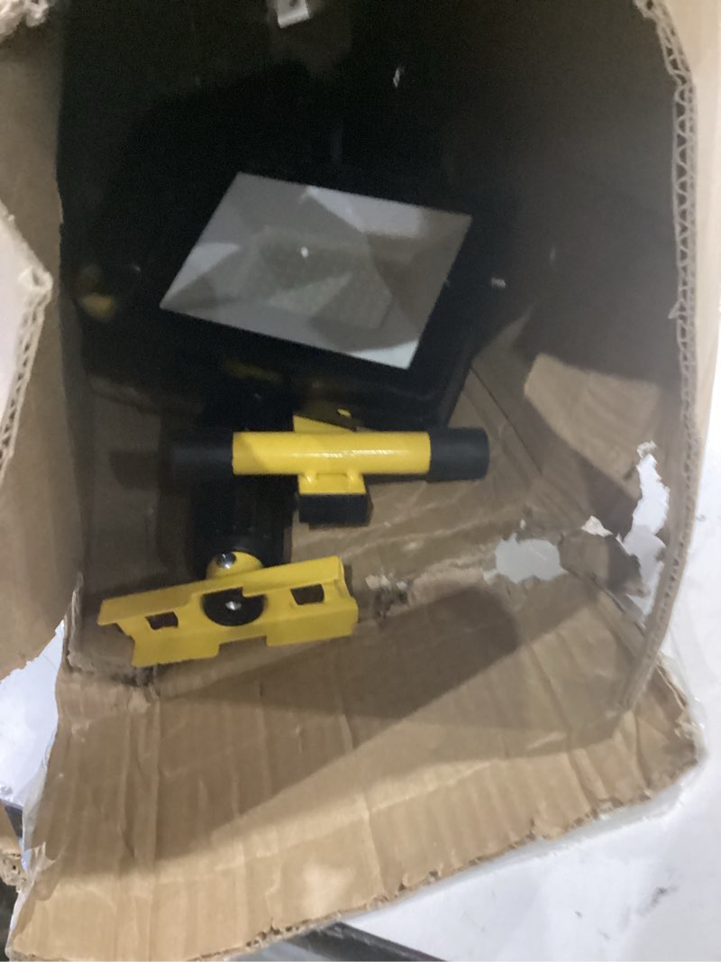 Condition photo showing As Is for led work lights with stand, 21000 lumen, 2-head adjustable work light, waterproof foldable tripod, 6,500 kelvin, extended cord for outdoor & indoor job sites, workshops, construction, garage lighting 2 adjustable head