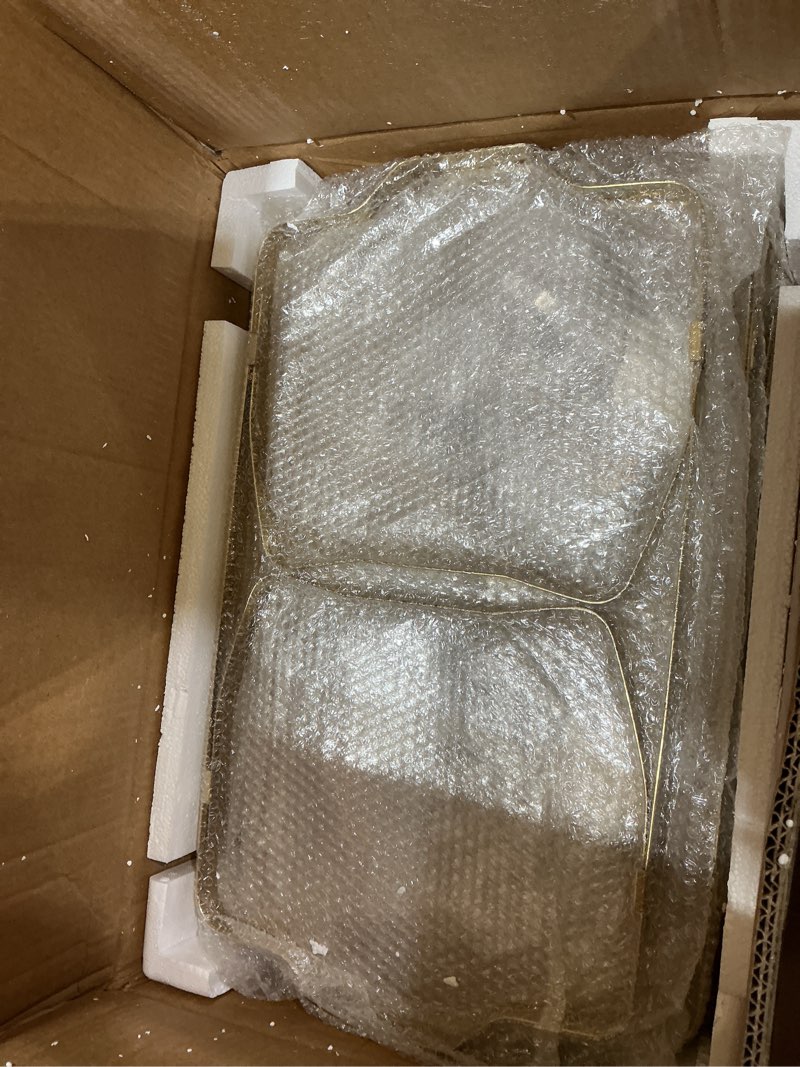 Condition photo showing Good Condition for 4 pans gold 18/8 (304) stainless steel 4 pack chafing dishes for buffet 9qt stackable chafing dish buffet set food warmer, food warmers for parties buffet catering events dinners-rg404 nt-rg404