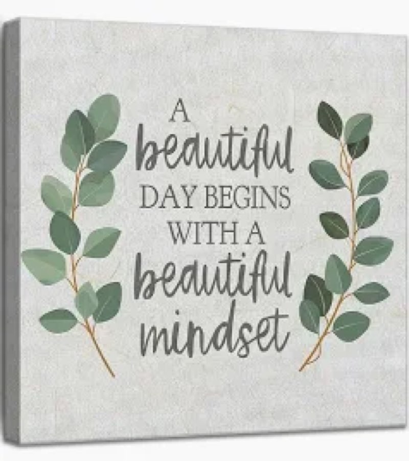 Framed Inspirational Wall Art Minimalist Eucalyptus Wall Decor Motivational Positive Quotes Canvas P