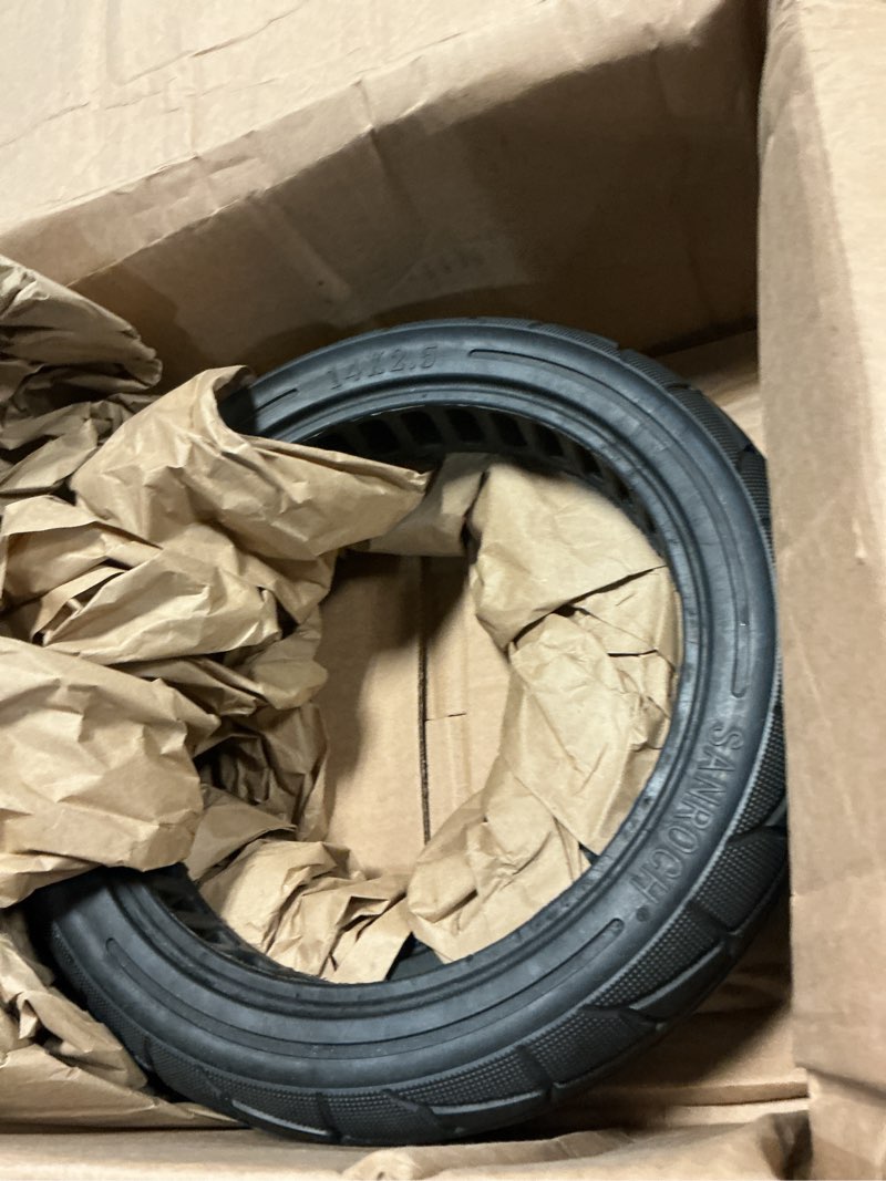 Condition photo showing Good Condition for 14x2.50 solid tire,14x2.5(64-254) tire replaces 2.50-10 60/100-10 dirt bike replacement for road/mountain bicycle,kids bike