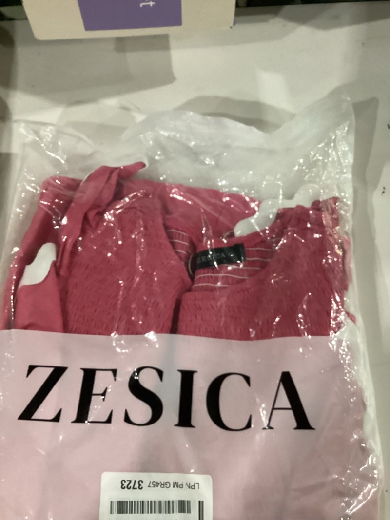 Condition photo showing Good Condition for zesica women's summer casual flutter short sleeve midi dress | v neck, ruffle tiered a line, high waist, flowy, loose fit, long dresses with pockets, maternity beach vacation sun dress x-large rose