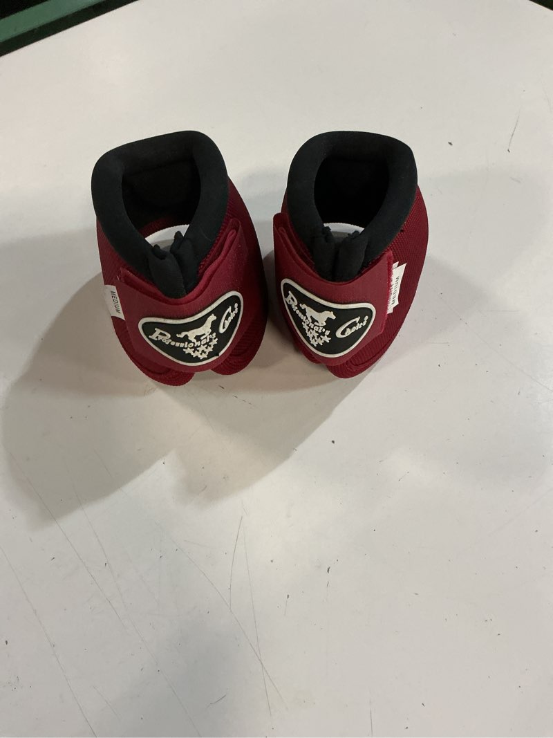 Condition photo showing Good Condition for professionals choice equine ballistic hoof overreach bell boot, pair medium crimson red