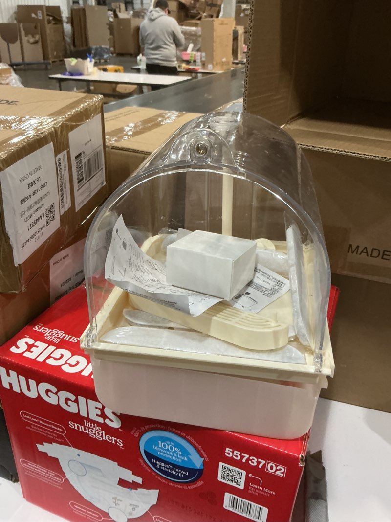 Condition photo showing Good Condition for Bird Bath for Cage, Automatic Parakeet Bath with Pump, Indoor Bird Shower with Running Water, Filter, Bird Cage Accessory for Pet Birds, Lovebirds, Finches, Cockatiel