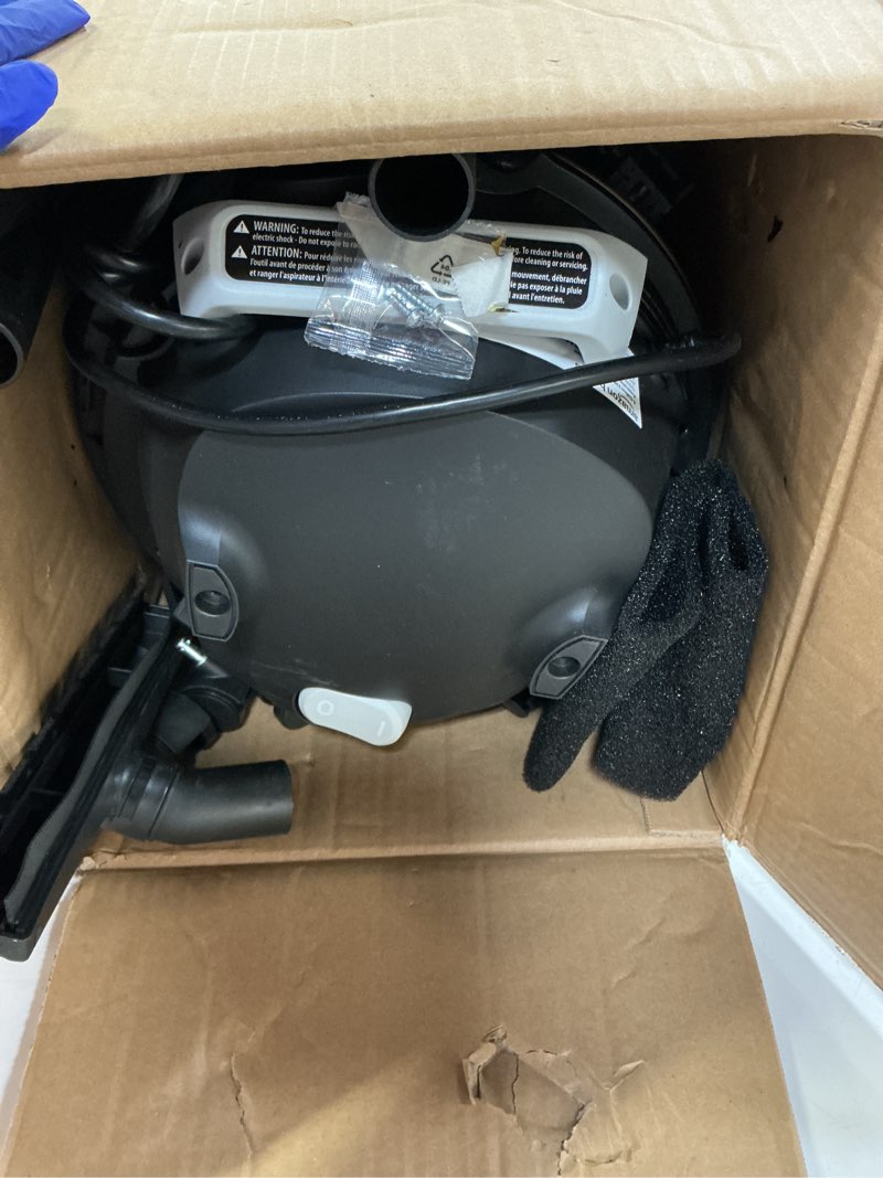 Condition photo showing Good Condition for amazon basics wet dry shop vacuum cleaner, 4 gallon, 3 hp stainless steel, grey/black 4 gallon shop, 3 hp