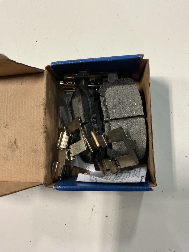 Condition photo showing As Is for bosch be1281h blue ceramic disc brake pad set with hardware - compatible with select acura mdx, zdx; honda odyssey, pilot; rear
