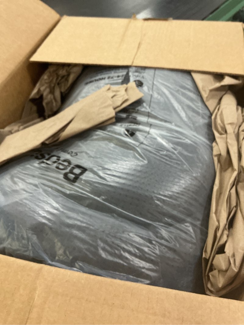 Condition photo showing As Is for Bedsure Calming Dog Bed for Small Dogs - Donut Washable Small Pet Bed, 23 inches Anti-Slip Round Fluffy Plush Faux Fur Large Cat Bed, Fits up to 25 lbs Pets, Navy 23"L x 23"W x 8"Th Navy