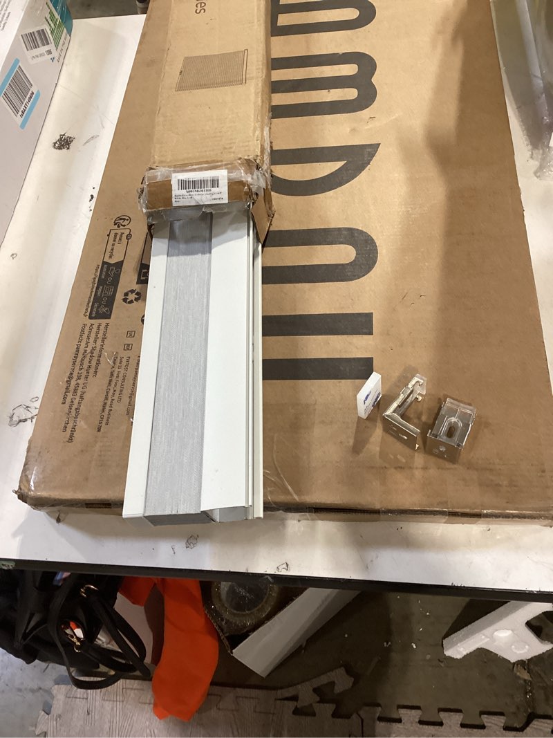 Condition photo showing As Is for allesin zen no drill blinds for windows blackout cordless cellular shades honeycomb blinds pull down, free stop easy install for home and office, blackout, white, 32" w x 64" h white-100% blackout 32"w x 64"h