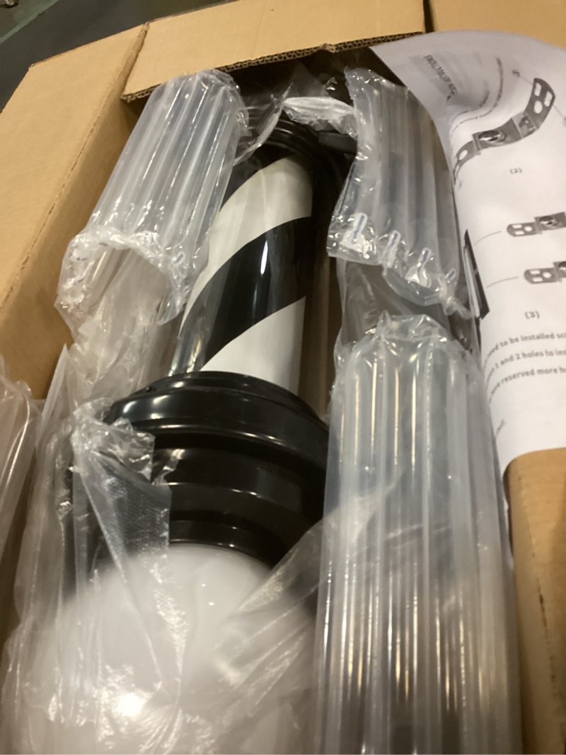 Condition photo showing Good Condition for Barber Pole Black White LED Light,Traditional Barber Pole Outside Barber Shop Rotating Light Sign Light Box Rainproof Hairdressing Salon Save Energy Wall Lamp (68x26CM)
