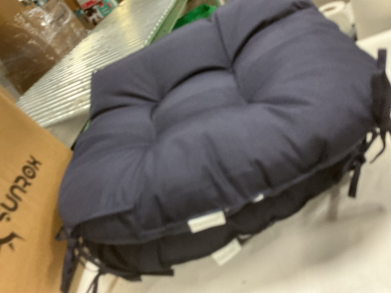 Condition photo showing Good Condition for BETU Chair Cushions for Dining Chairs Set of 2 ,3.5\" Thick Kitchen Table Chair Pads with Ties,Non Slip Backing and Covers, Seat Cushion for Dining Room,Bar,Patio Chairs,16\"X16\"X3.5\",Navy Blue Navy Blue 16\"x16\"x3.5\" (2 (similar). Pack)