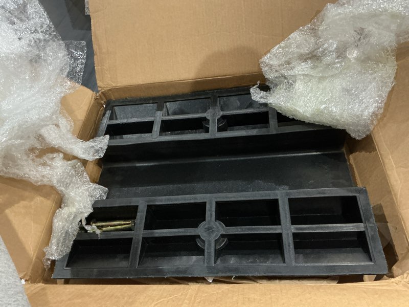 Condition photo showing Good Condition for rubber ramps for door threshold 19.7 x 15.3 x 3 inches wheelchair ramp non slip for home doorways, suitable for thresholds under 2.4 inches in height for get in and out of houses, 600 lbs capacity