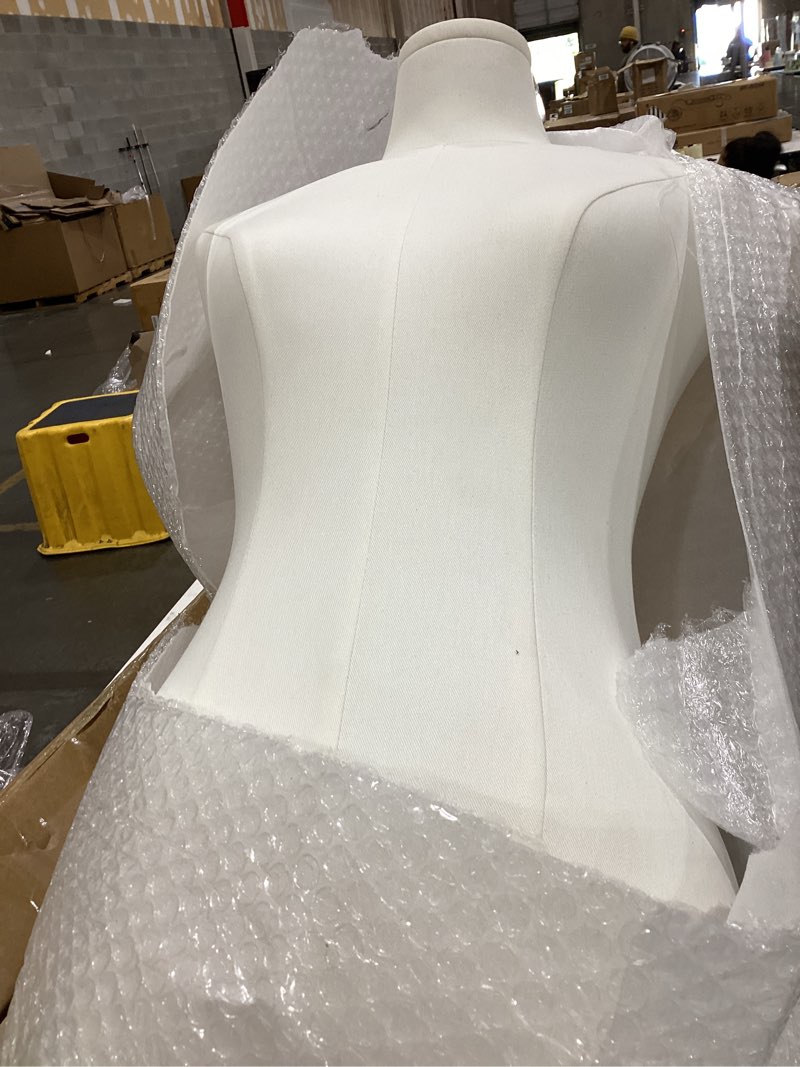 Condition photo showing Good Condition for 47"-83" female mannequin dress form torso full body with metal stand (gold) | height adjustable display mannequin body retro manikin for sewing clothing jewelry market shop study base easy to assemble white a