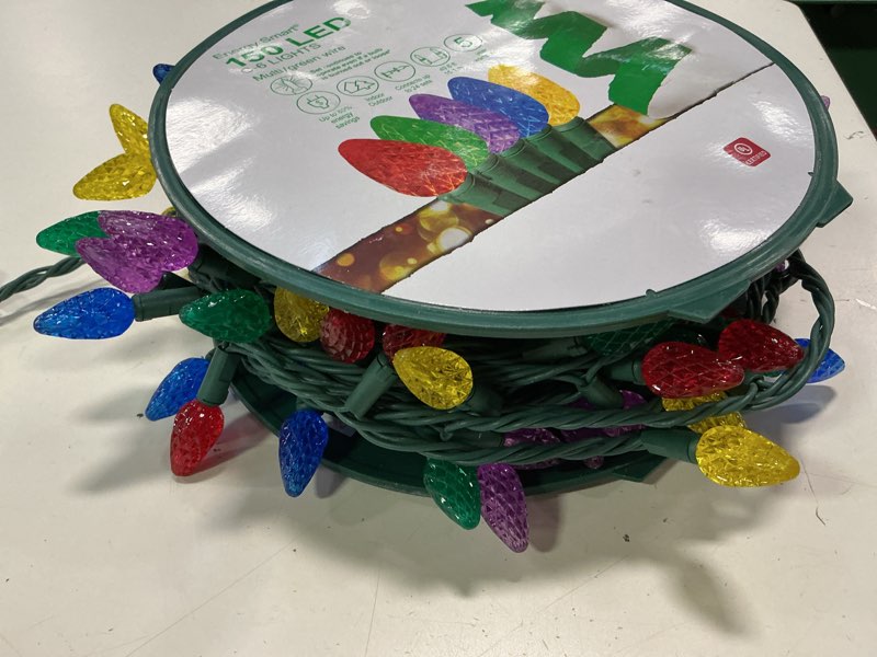 Condition photo showing As Is for GE Energy Smart 150 -Count 49.6-ft Multicolor LED Plug-In Christmas String Lights