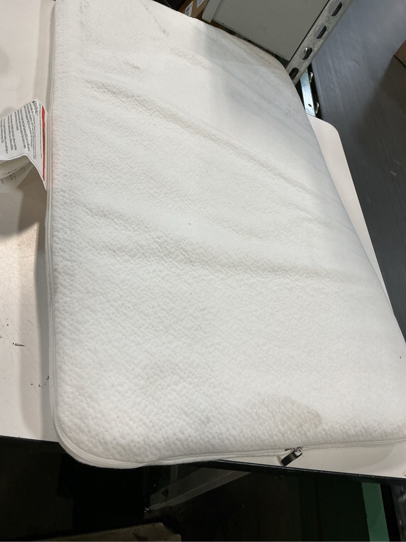Condition photo showing As Is for NeoBorn Baby Bassinet Mattress Pad, 33" x 19" Dual Sided Comfort Gel Memory Foam Mattress with Removable Breathable Soft Tencel Cover Fit for Jimglo/ANGELBLISS 3 in 1/BabyBond/Cowiewie Baby Bassinet Retangle 33'' x 19'' x 2''