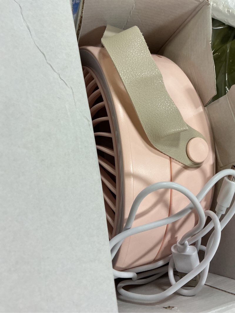 Condition photo showing Good Condition for Gaiatop Foldable Small Desk Fan, 6000mAh Battery Powered Portable Fan with LED Night Light, USB Rechargeable, Bedroom Office Dorm Travel Camping Essentials, Summer Gifts for Women Girls Mom, Pink