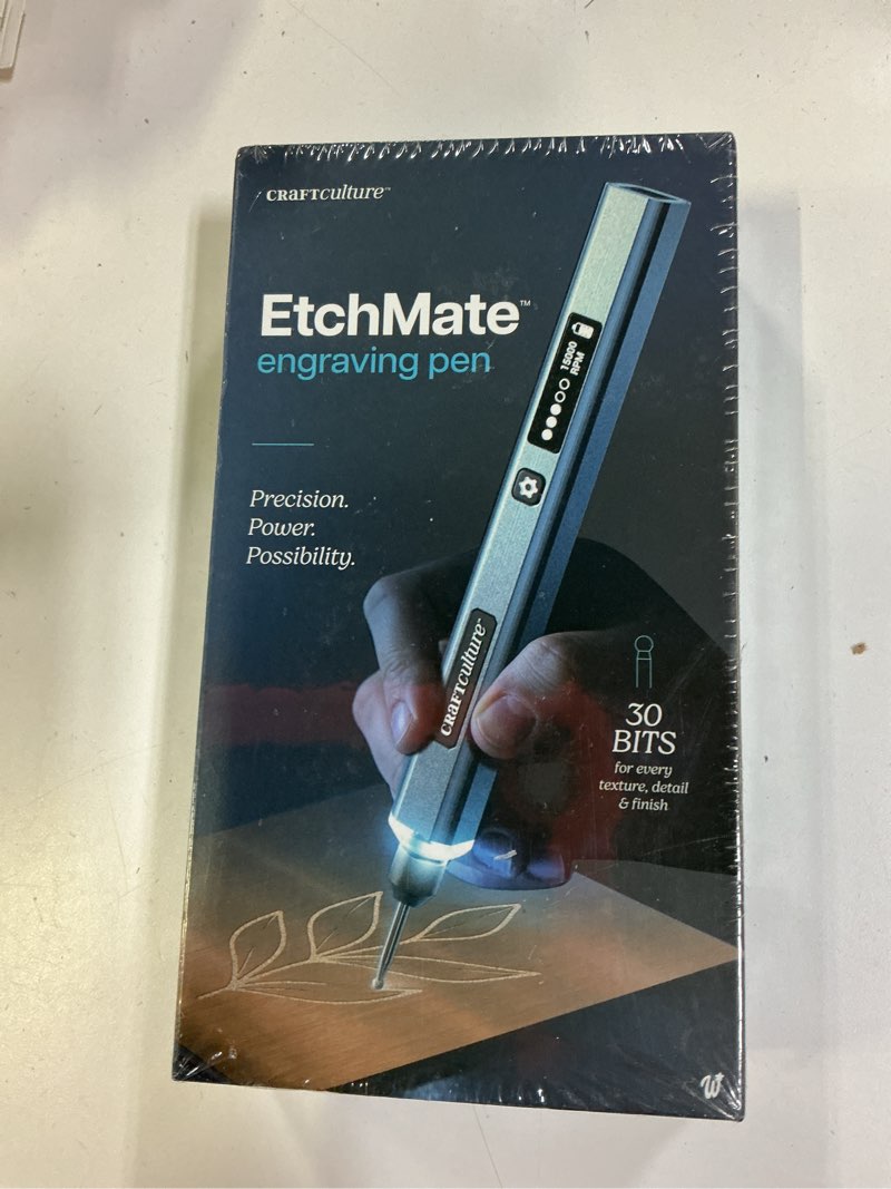 Condition photo showing New/Like New for etchmate engraving pen for metal, wood, glass, plastic & all materials - cool birthday gift ideas - engraver pen tool - teen boy gifts - unique gifts for women, teenage girl - craft kits for adults