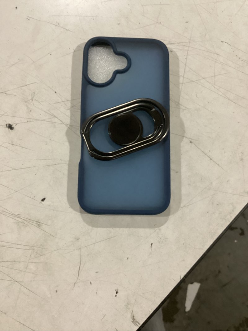 Condition photo showing Good Condition for shields up for iphone 17 case with stand, phone case clear with double ring holder [adjustable & foldable] shockproof protective matte cover for iphone 17 6.3 inch - frosted blue frosted blue iphone 17